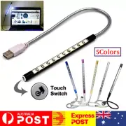 Flexible Touch Switch USB 10 LED Light Lamp for Keyboard Reading Notebook Laptop