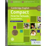 佰俐O《COMPACT FIRST FOR SCHOOLS STUDENT'S BOOK 2E 附1CD, 無解答》