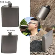 Man's Travel Titanium Hip Flask Pocket Flagon Wine Flat Pot Camping Cup