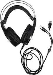 LOORGVEL 1pc Gaming Headset Microphone Comfortable Wired Headphones for Immersive Audio Lightweight Breathable Design for Gaming Sessions Black