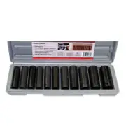 24pc 1/2" Dr Drive Deep Air Impact Socket Sockets Set 12pc Metric & 12pc SAE NEW