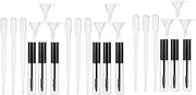 NOLITOY 9 Set Empty Mascara Bottle Tubing Black Bathroom Accessories Cleaning Products Eyelash Brush Empty Tube Bathroom Cleaner Droppers Lash Tech Supplies Must Haves Abs Transparent
