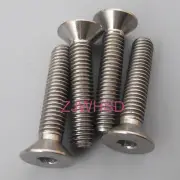 4pcs M6 x 30 mm Titanium Ti Screw Bolt Allen Hex Socket Flat Head AerospaceGrade