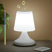 uuffoo Table Lamp with Bluetooth Speaker Waterproof Patio Wireless Outdoor Speaker with Lights RGB IP44 Ideal for Patio Pool Party Gifts