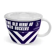 Fremantle Dockers Freo AFL Team Ceramic Soup Mug Cup with Lid