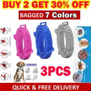 3PCS Adjustable Pet Anti Flea Tick Neck Collar for Dogs Cats Kitten 8 M Protect