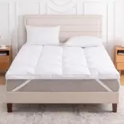 3 Inch White Goose Feather Mattress Topper,King Feather Bed Topper,Mattress C...