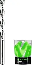 SHARPRO 1/4" Shank 1/4" Cutting Dia. 2" CL. 4" OVL. 2-Flute Tungsten Carbide Down-Cut Spiral Router Bit, Ideal for Wood Cutting, Slotting, Engraving, Carving