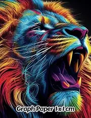 Abstract Lion Graph Paper 1x1 cm: 1cm Squared Grid Paper | Gift For People Who Love Cats, Wildlife Animal Lovers | For Back To School, Office, Work | 8.5 x 11 Inches | 111 Pages | v15