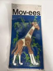 Vintage Mov-ees by Toy Corp Giraffe Sealed Jointed Toy Hong Kong RARE
