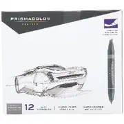 Prismacolor Art Markers Chisel/Fine Warm Grey 12 Pack