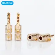 4pcs Banana Connector 24K Gold Plated Banana Plugs for CD Player Speaker Cable