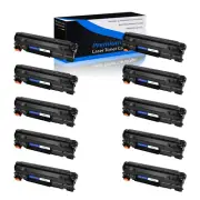 10PK CF283A BK Toner Cartridge for HP 83A LaserJet Pro MFP M201dw M202n M202dw
