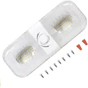 Car Interior Lights, 12V 120 LED Caravan Light with 3 Colours Dimmable Switch, 10W 12Volt Interior Campervan Ceiling Lights for Motorhome, Campervan, Caravan, Boat, Marine (Rectangular)