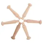 6 Pcs Wooden Coat Hook Purse Rack for Wall Hat Hanger Hooks Heavy Duty Mount