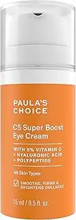 Paula’s Choice C5 Super Boost Eye Cream with 5% Vitamin C, Hyaluronic Acid & Peptides, for Puffy Eyes, Dark Circles, Fine Lines & Crow’s Feet, 15 ml