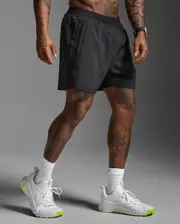 Motion 5 Inch Shorts, 2XU, XS, Black/Black, Male