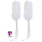 2 x Shower Back Bath Loofah Body Brush Long Handle Sponge Back Scrubber 42cm