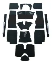 Carrelli Hessian Backed Interior Carpet Set & Felt Kit Fits Triumph TR4/5/6