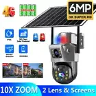 Dual Lens HD 6MP IP Camera Wireless 4G Outdoor CCTV PTZ Home Security IR Cam
