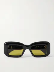 [Jacques Marie Mage] Jacques Marie Mage - Vito Square-frame Acetate Sunglasses - Black - One size One size Black