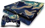 Official Monika Strigel Indigo Art Mix Vinyl Sticker Gaming Skin Decal Cover Compatible with Sony PlayStation 4 PS4 Slim Console and DualShock 4 Controller