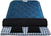 Sleeping Bag Double Pillow Thermal Camping Hiking Tent Blue -10C Great for Outdoors