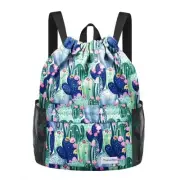 Waterproof Drawstring Backpack Sports Gym Sackpack with Mesh Pocket String Ci...