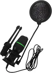 FUNOMOCYA 1Set Condenser Gaming Microphone Black Noise Reduction Mic for Laptop and Desktop for Streaming Recording Live Broadcasts and Voice Control