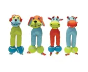 Dog Toy Indoor Outdoor Play Bright Double Tennis Ball Cuddle Chew Tug Toss Fetch