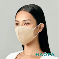 在飛比找PChome24h購物優惠-HAOFA氣密型99%防護立體醫療口罩-燕麥奶(30入)
