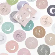 45pcs/pack Kawaii Star Moon Thank You Card Mini Sticker Ablum Diary Scrapbooking Label Sticker Stationery School Supplies