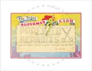 CERTIFICATE - THE ARGUS SUPERMAN CLUB - VERSION 2 - VINTAGE REPRINT