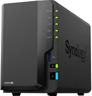 Synology DS224 2-Bay Diskstation NAS, Intel Celeron J4125 4-Core 2.0 GHz, 16GB DDR4 RAM, 4TB Storage, 2xRJ-45 1GbE LAN-Port, 2 x 3.5/2.5" SATA HDD/SSD Drive Bays