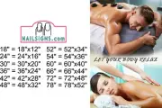 Massage 12 Photo-Realistic Paper Poster ad Non-Laminated Spa Couple ad Vertical