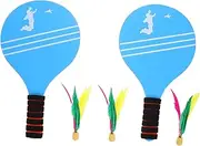 EXHUMKY 1set Boy Girl Badminton Racket Set Shuttlecocks and Carry Bag Portable Outdoor Indoor Games Essentials for Boys Girls Design for Physical Exercise and Coordination