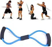 Kisangel Elderly Exercise Equipment Chest Expander Resistance Bands 8 Shaped Stretching Strap for Hip Hand Arm Shoulder Upper Back Home 2pcs