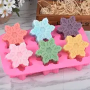 Pink Snowflake Christmas Epoxy Resin Mold Pendants Ornaments Silicone Mould