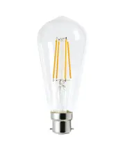 LED Filament Dimmable Globes Pear B22 8W Set of 2