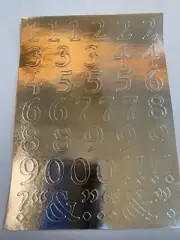Creative Memories Metallic Gold Silver ABC 123 Alphabet Number Stickers YOU PICK