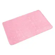 Memory Foam Bath Mat 31.49" x 19.68"Coral Fleece Bathroom Shower Rug-Pink