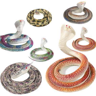 1PC Fake Snake That Look Real Rubber Scary Gag Durable Garden Prop Random Color