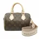 【Louis Vuitton 路易威登】M46222 經典Speedy Bandouliere 20寬背帶手提/斜背波士頓包(全新展示品-米色)