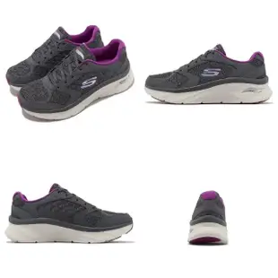 【SKECHERS】休閒鞋 Arch Fit D Lux 女鞋 灰 紫 避震 回彈 運動鞋(149686CCPR)