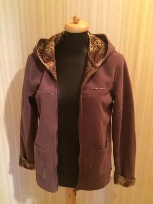 B.C. Clothing Original Bonded Micro Polar Zip Front Jacket Animal Print Lining