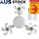 E27 Drone Fan with LED Light Remote Control Ceiling Fan (3 Heads Extension Rod)