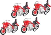 KOMBIUDA Playful Mini Motorbike Toys 4 Pack Pull-Back Motorbikes Plastic Boys and Girls Toy Educational Learning Tool Random Color