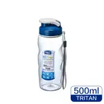 【聖寶】樂扣樂扣 LOCK&LOCK AQUA-BISFREE優質冷水瓶(附掛帶)-藍蓋(ABF721) 500ML