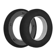 Breathable Leather Headset Cover for Focal Clear Mg Pro - Black / Gray 2 Pack