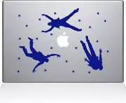 The Decal Guru Falling Men MacBook Decal Vinyl Sticker, 11" MacBook Air, Dark Bl